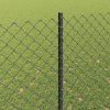Plot s sloupkem Šedá 1,5 x 10 m Ocel a PVC 3336263