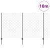 Plot s sloupkem Šedá 1,4 x 10 m Ocel a PVC 3336270