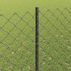 Plot s sloupkem Šedá 1,4 x 10 m Ocel a PVC 3336270