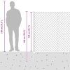 Plot s sloupkem Šedá 1,4 x 10 m Ocel a PVC 3336270