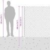 Plot s sloupkem Šedá 1,5 x 10 m Ocel a PVC 3336271
