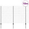 Plot s sloupkem Šedá 1,6 x 10 m Ocel a PVC 3336272