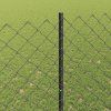 Plot s sloupkem Šedá 1,6 x 10 m Ocel a PVC 3336272