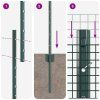 Plot s sloupkem Zelená 1,4 x 25 m Ocel a PVC 3336487