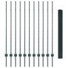 Plot s sloupkem Zelená 1,4 x 25 m Ocel a PVC 3336487