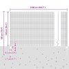 Plot s sloupkem Šedá 1,4 x 25 m Ocel a PVC 3336607