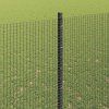 Plot s sloupkem Šedá 1,6 x 25 m Ocel a PVC 3336613