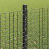 Plot s sloupkem Šedá 1,2 x 50 m Ocel a PVC 3336637