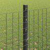 Plot s sloupkem Šedá 1,2 x 50 m Ocel a PVC 3336639