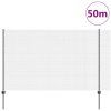 Plot s sloupkem Šedá 1,5 x 50 m Ocel a PVC 3336644