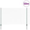 Plot s sloupkem Zelená 1,5 x 50 m Ocel a PVC 3336764