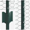 Plot s sloupkem Zelená 1,5 x 50 m Ocel a PVC 3336764