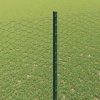 Plot s sloupkem Zelená 1,5 x 50 m Ocel a PVC 3336765