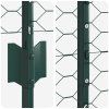 Plot s sloupkem Zelená 1,5 x 50 m Ocel a PVC 3336767