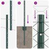 Plot s sloupkem Zelená 1 x 100 m Ocel a PVC 3336791