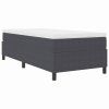 Postel s boxspringem Tmavě šedá a bílá 90 x 200 cm 3337443