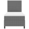 Postel s boxspringem s čelo Světle šedá a bílá 90 x 190 cm 3337535