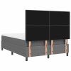 Postel s boxspringem s čelo Světle šedá a bílá 140 x 190 cm 3337555