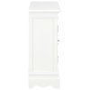 Příborník bílý 70 x 28 x 70 cm masivní borové dřevo 280027