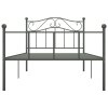 Rám postele šedý kov 100 x 200 cm 284531