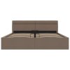 Rám postele s úložným prostorem LED taupe textil 160 x 200 cm 285628