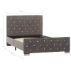 Rám postele šedý samet 100 x 200 cm 286830