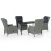 5dílný zahradní jídelní set světle šedý 3099645