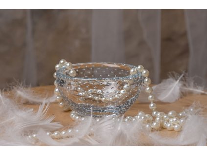 sklenena miska s bublinkam