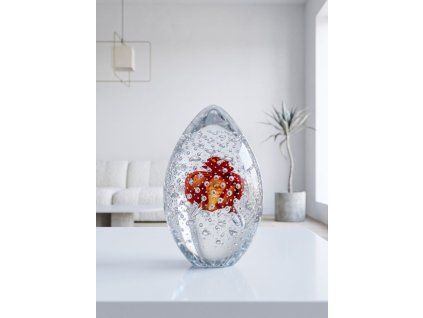 skleneny objekt egg red