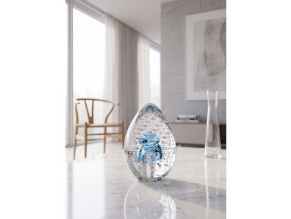 skleneny objekt egg blue