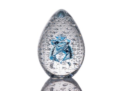 sklenene tezitko egg blue