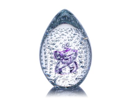 skleneny objekt egg violet