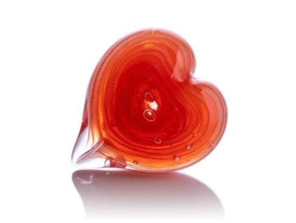 sklenene srdce cervene