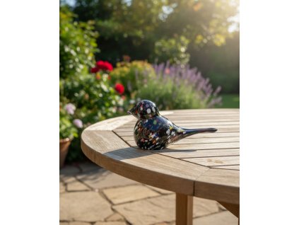 skleneny ptacek cerny mult