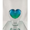 sklenena vaza srdce modre