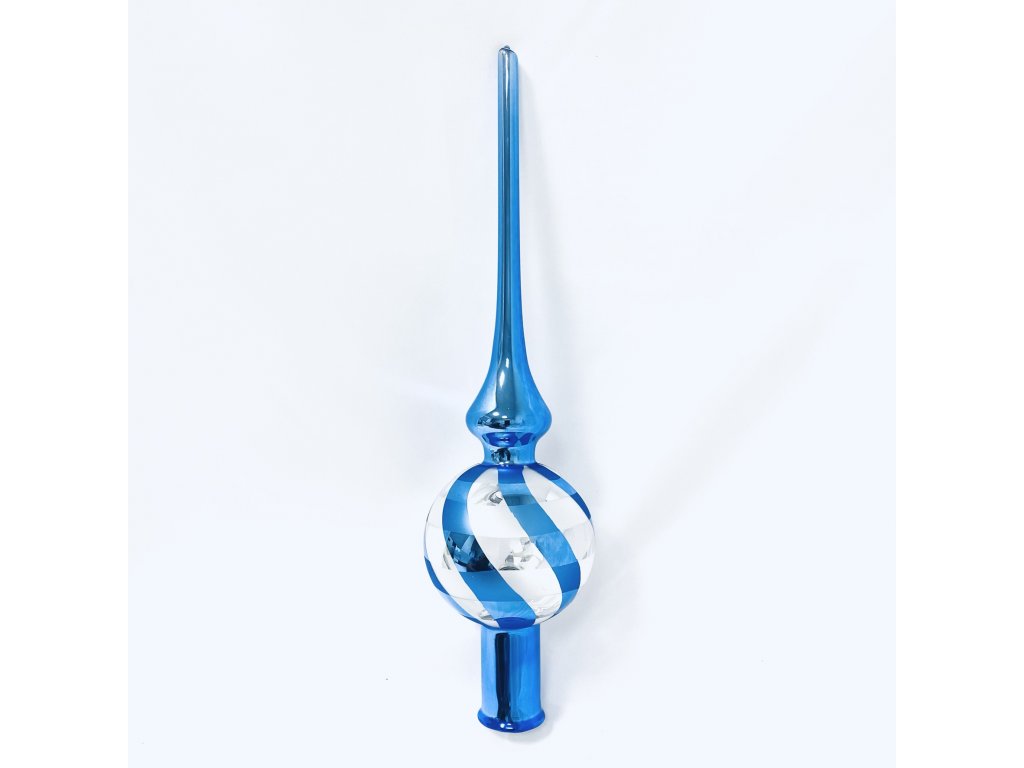 Skleněná ozdoba Špice BENÁTKY (Balení 1ks, Barva modrá, Velikost 7 cm)