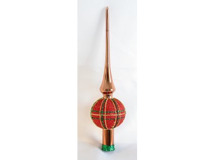 VÁNOČNÍ ŠPICE hnědá délka 25 cm (Balení 1 ks, Barva hnědá, Velikost průměr 6 cm)