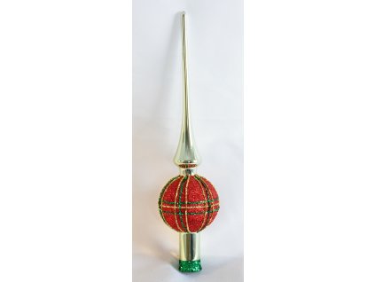 VÁNOČNÍ ŠPICE zlatá délka 25 cm (Balení 1 ks, Barva zlatá, Velikost průměr 6 cm)