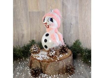 Když je sněhulákovi zima (Balení 1ks, Barva růžová, Velikost 18 cm)