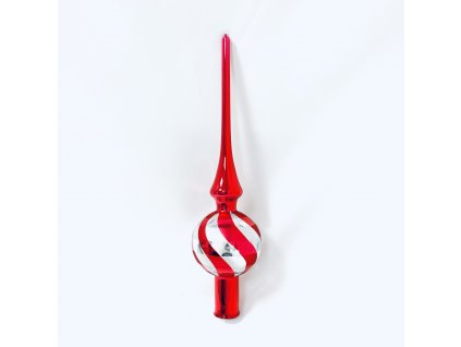 Skleněná ozdoba Špice JANOV (Balení 1ks, Barva červená, Velikost 7 cm)