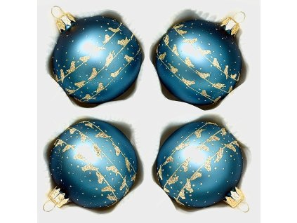 Zlatí ptáčci na tyrkysovém nebi ( sada 4 ks , 7 cm ) a
