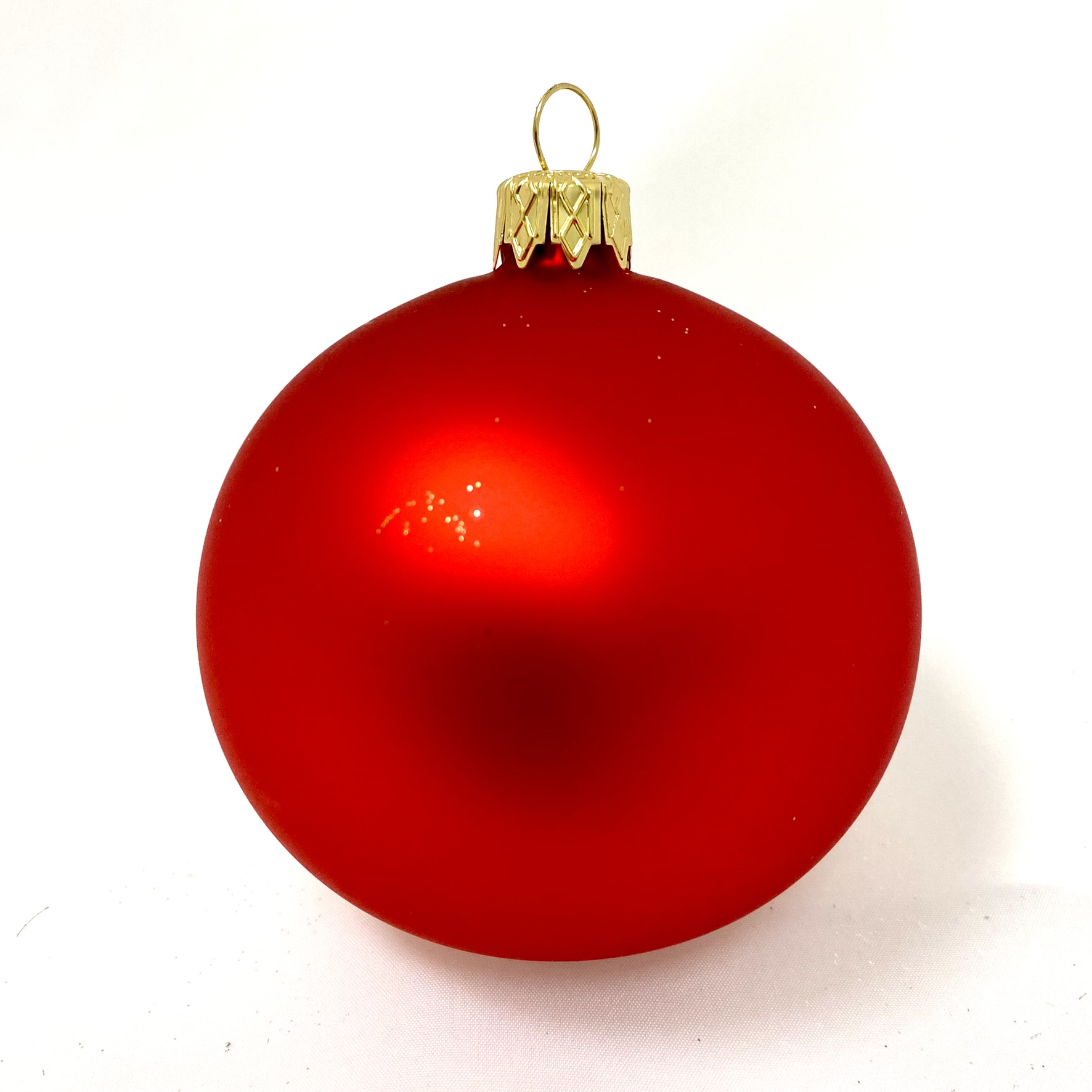 Skleněná vánoční ozdoba s textem na přání - Červená elegance - možnost vlastního textu (červená, 1 ks, 8 cm) Balení: 1ks, Barva: červená, Velikost: 8…