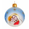 Skleněná koule, dekor: Maria s Ježíškem (Balení 1 ks, Barva bílá, 104, Velikost 7 cm)