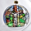 Skleněná koule, dekor: vitráž Ježíš čirá (Balení 1 ks, Barva čirá, Velikost 10 cm)