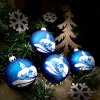 Modré vánoční ozdoby - sada 4 ks, ZAFÚKANÉ (3)