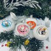 IRISA Skleněné ozdoby s reflektory Vánoční téma, sada 4ks (2)