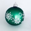 IRISA skleněné ozdoby Vločka mnohokrát jinak zelená sada 4ks, velikost 7 cm