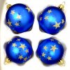 Irisa Modré vánoční ozdoby NOČNÍ NEBE - sada 4 ks velikost 7 cm