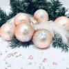 Irisa Vánoční ozdoby NIKA růžové koule 5 cm, SET 12 ks a