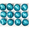 Irisa Vánoční ozdoby JUSTÝNA tyrkysové koule s dekorem mrazolak 7 cm, SET 12 ks